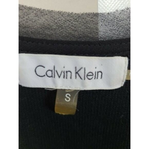 Calvin Klein Womens Tank Top Size Small Black Gold Sequined Grange Whimsygoth - Picture 6 of 6